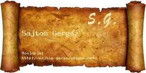 Sajtos Gergő névjegykártya
