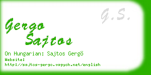 gergo sajtos business card